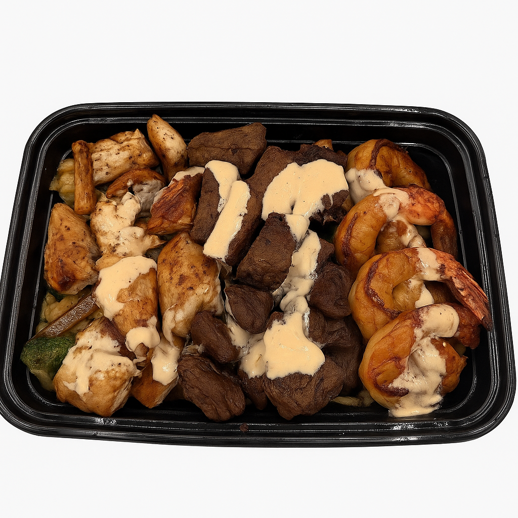 Chicken, Steak & Shrimp Hibachi Plate